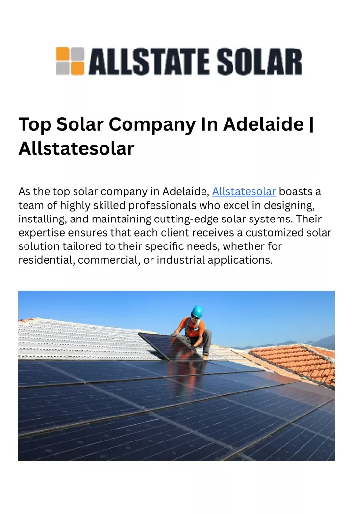 top solar company in adelaide allstatesolar