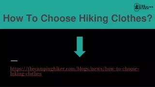 How To Choose Hiking Clothes