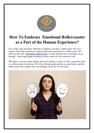 How To Embrace Emotional Rollercoaster as a Part of the Human Experience?
