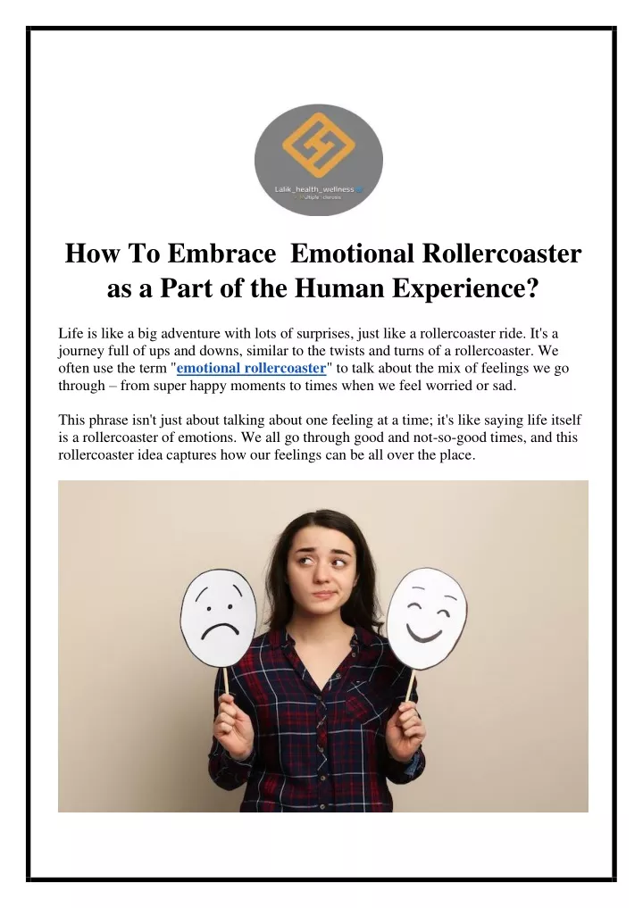 how to embrace emotional rollercoaster as a part