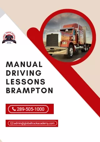 manual driving lessons brampton