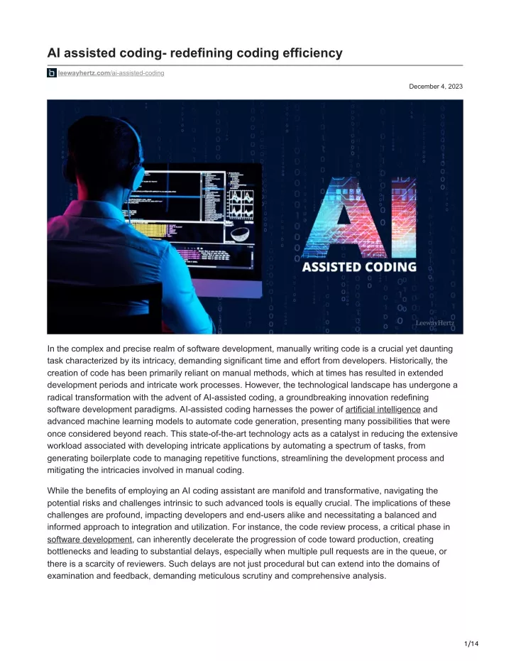 ai assisted coding redefining coding efficiency