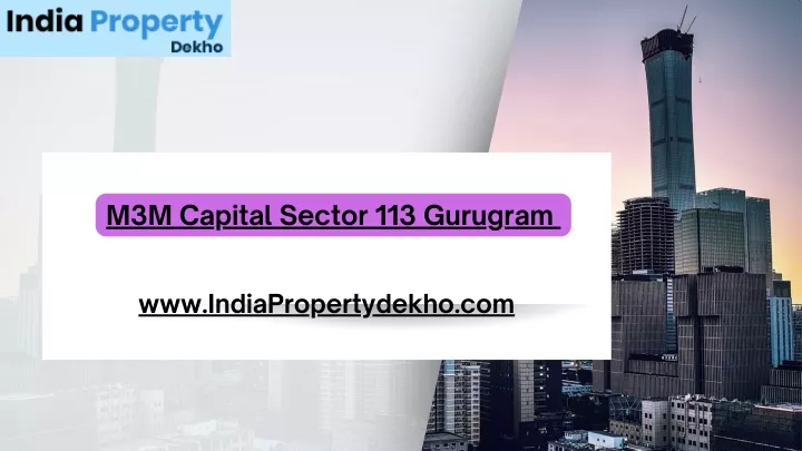 m3m capital sector 113 gurugram
