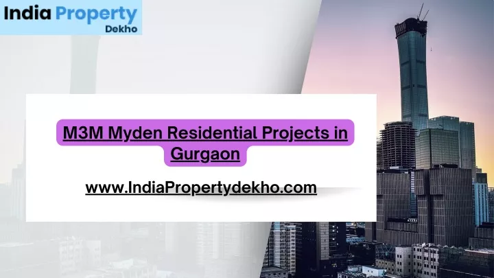 m3m myden residential projects in gurgaon