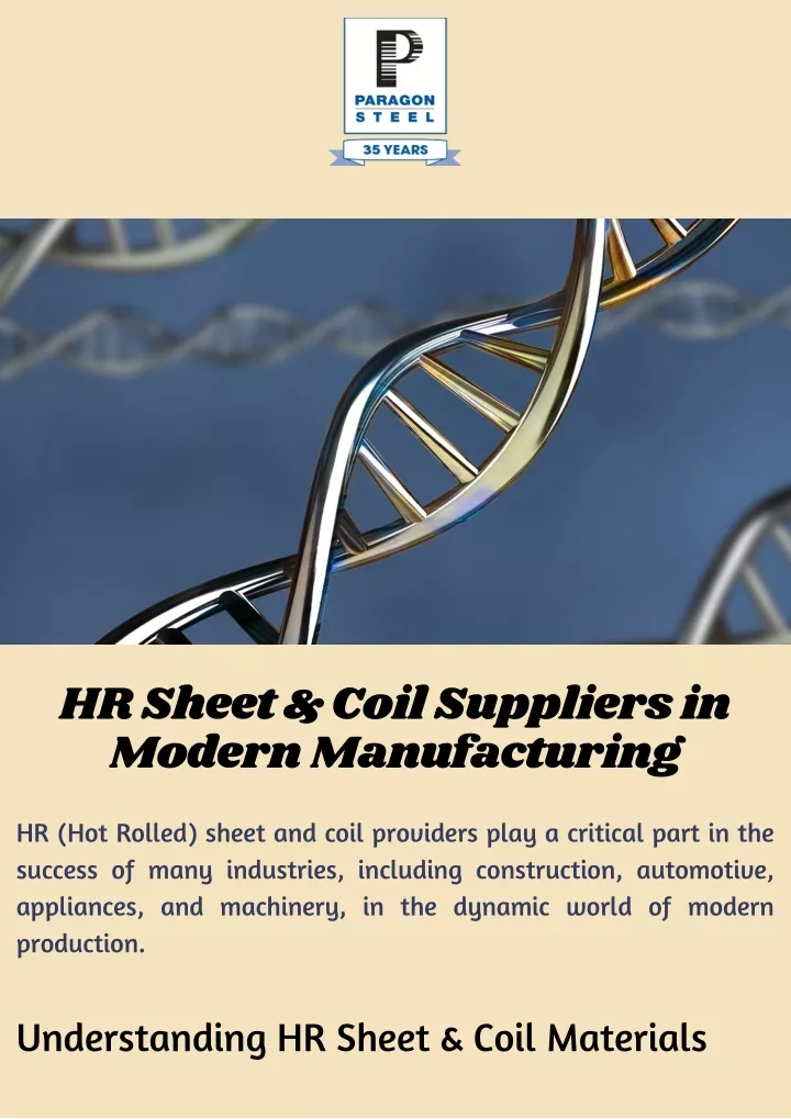 hr sheet coil suppliers in modern manufacturing