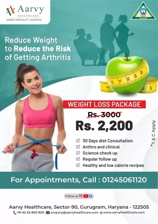 reduce weight to reduce the risk of getting