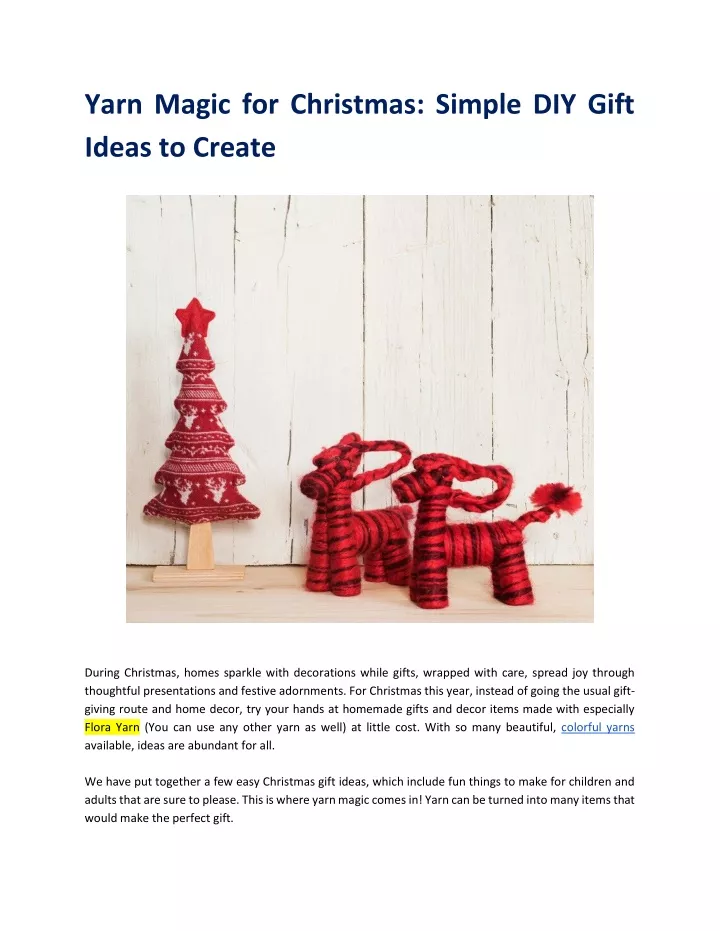 yarn magic for christmas simple diy gift ideas