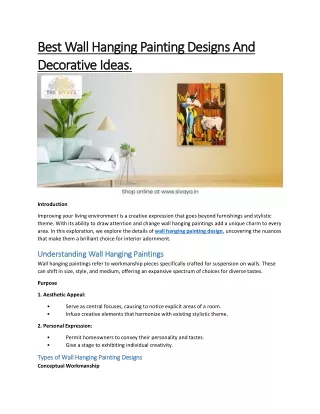 Best Wall Hanging Painting Dеsigns And Decorative Ideas