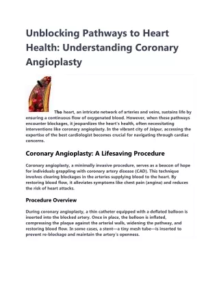 unblocking pathways to heart health understanding