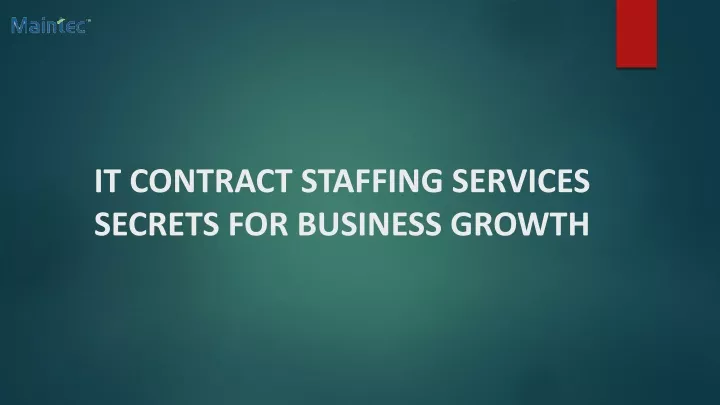 it contract staffing services secrets for business growth
