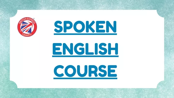 spoken english course