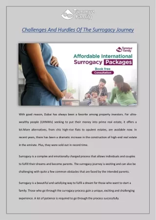 Challenges and Hurdles Of The Surrogacy Journey