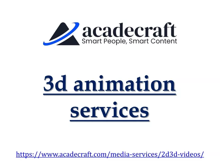 3d animation services