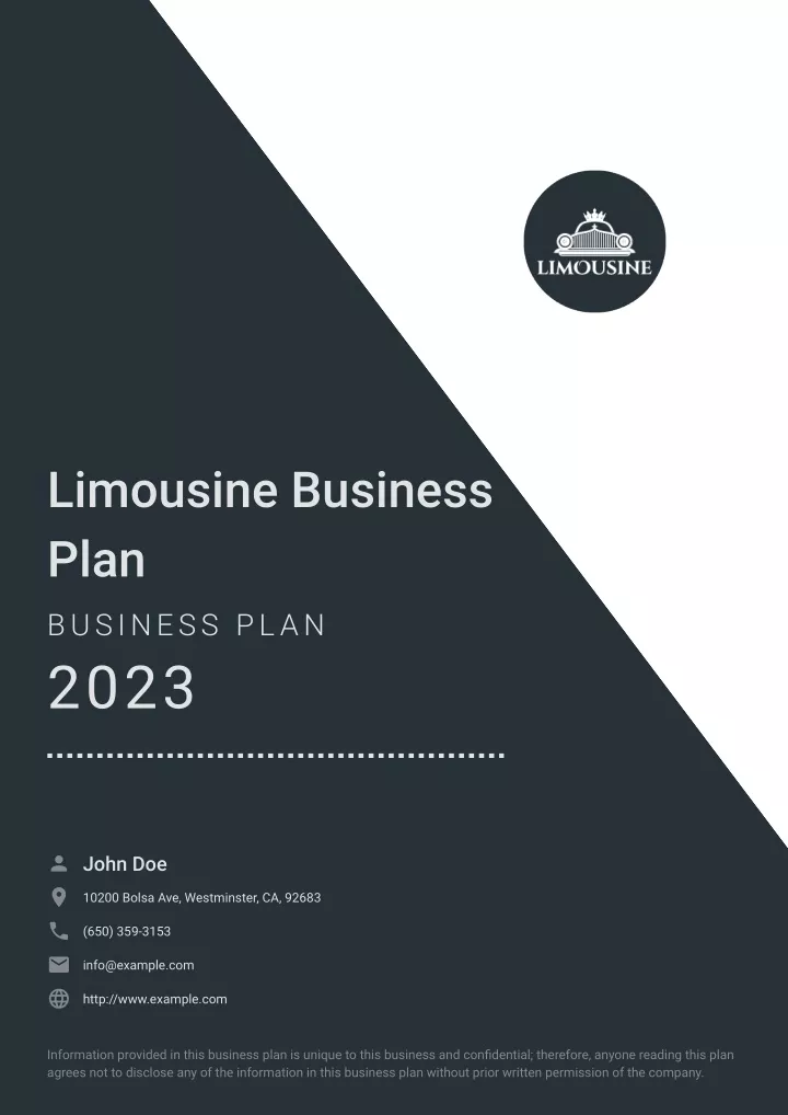 business plan for limousine service