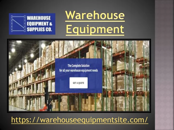 warehouse equipment