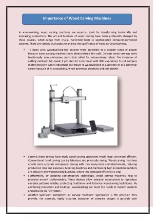 importance of wood carving machines