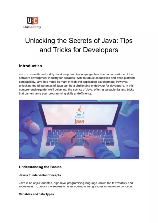 Unlocking the Secrets of Java_ Tips and Tricks for Developers
