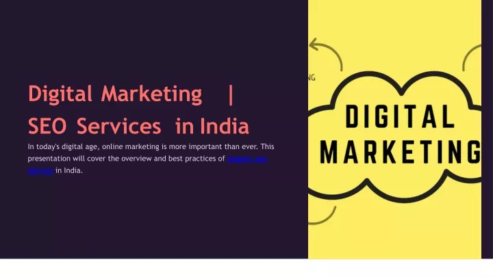 digital marketing seo services in india in today