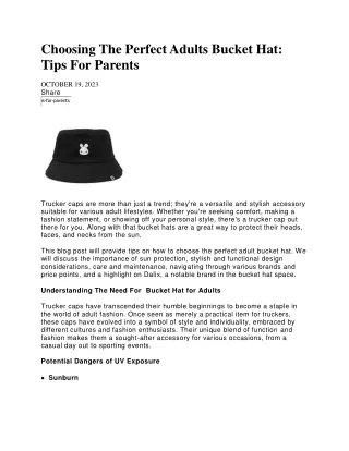 Unveiling the Secrets of Bucket Hats: Pro Tips for Parents