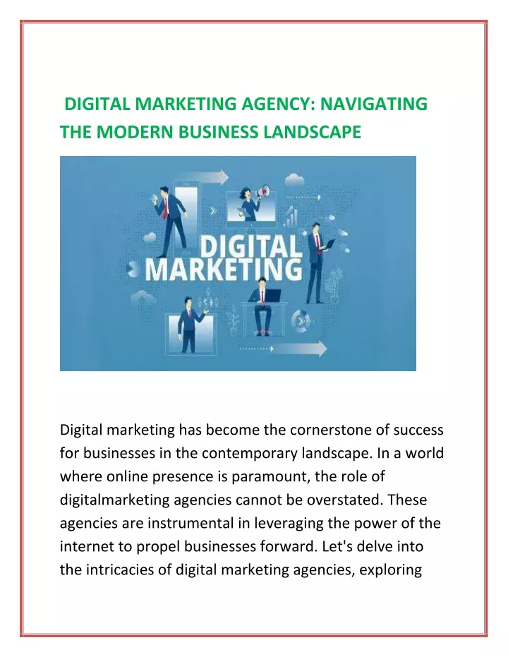 digital marketing agency navigating the modern