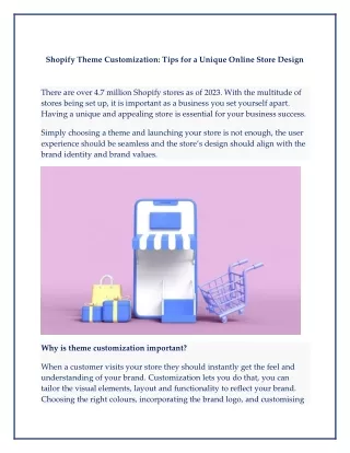 shopify theme customization tips for a unique