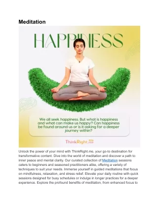 meditation