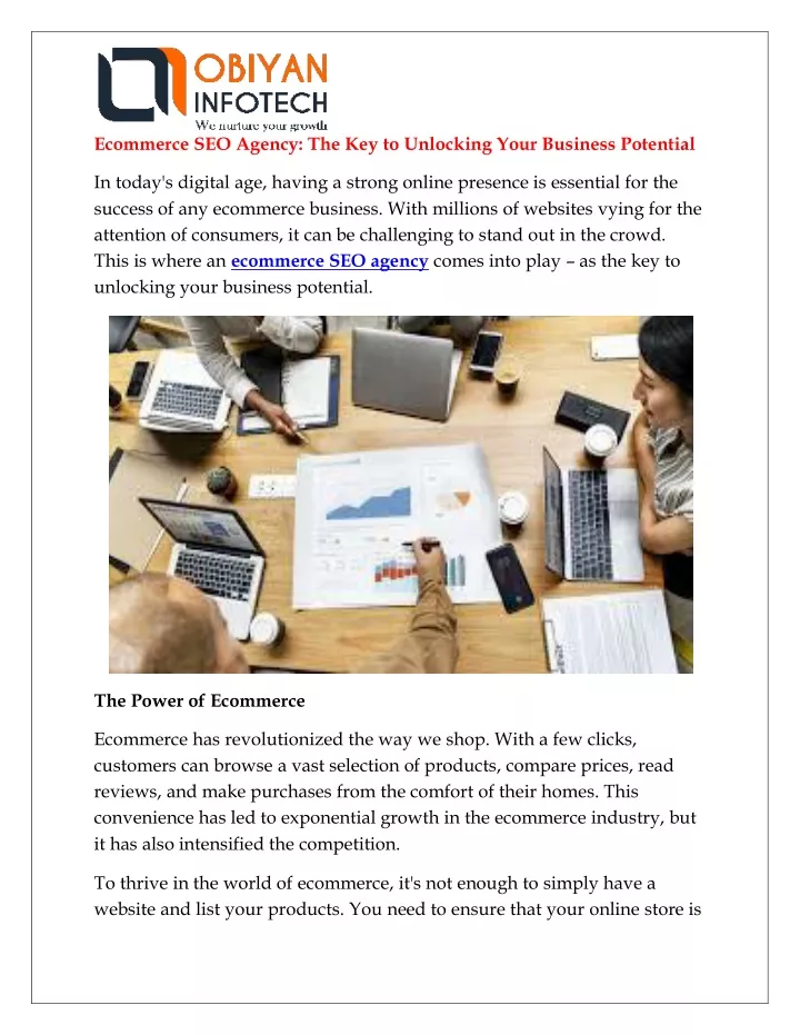 ecommerce seo agency the key to unlocking your