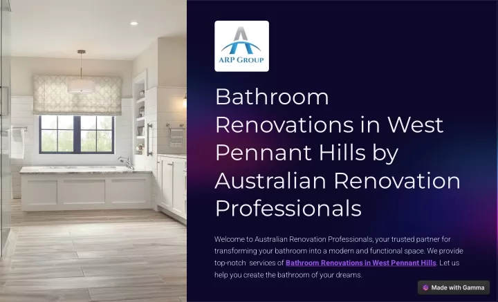 bathroom renovations in west pennant hills