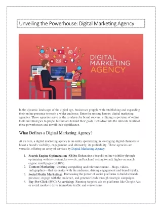 Unveiling the Powerhouse for Digital Marketing Agency