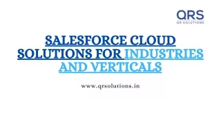 Salesforce Cloud Solutions for Industries and Verticals
