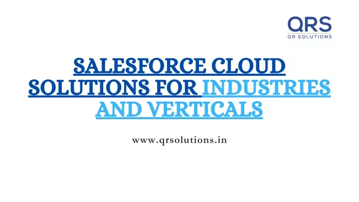 salesforce cloud solutions for industries