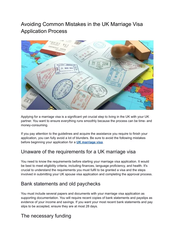 PPT Avoiding Common Mistakes In The UK Marriage Visa Application Process PowerPoint