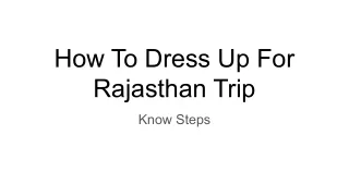 Rajasthan Tour Packages