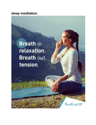 sleep meditation