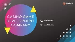 Casino Game Development Company - Bitdeal