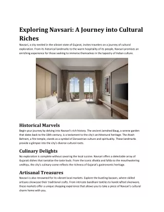 exploring navsari a journey into cultural riches