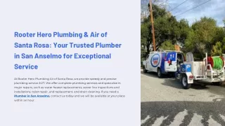 Rooter Hero Plumbing & Air of Santa Rosa Your Trusted Plumber in San Anselmo for Exceptional Service