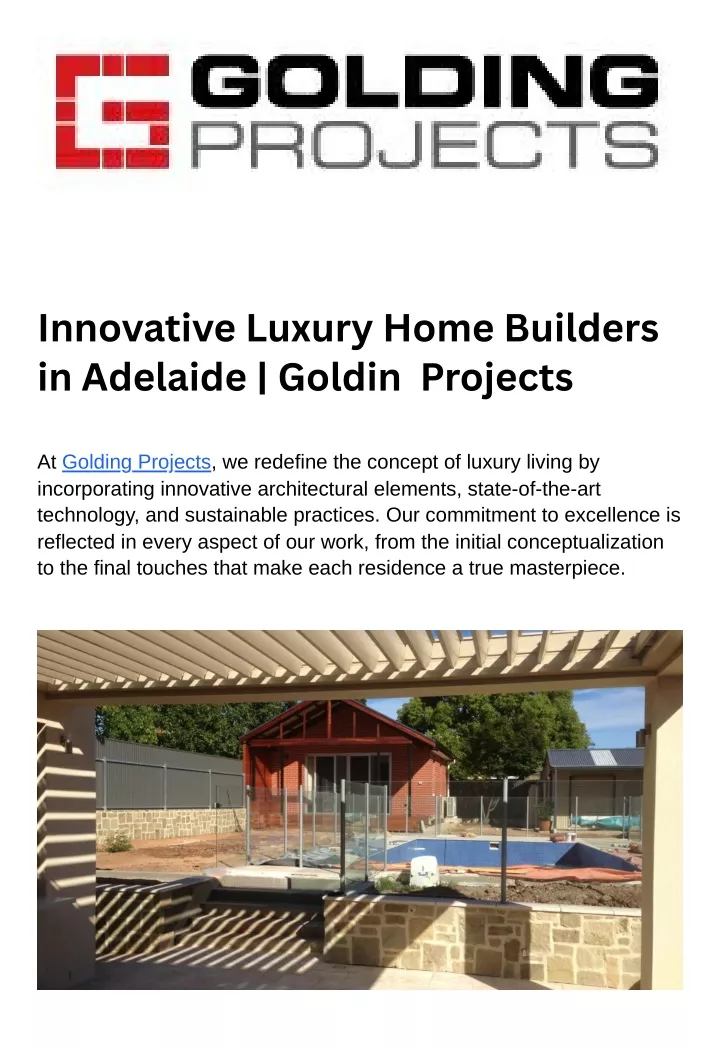 innovative luxury home builders in adelaide