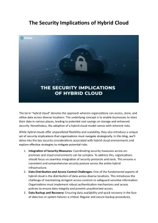 the security implications of hybrid cloud