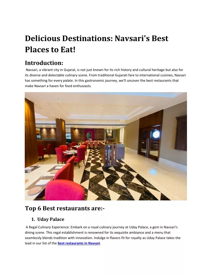 delicious destinations navsari s best places