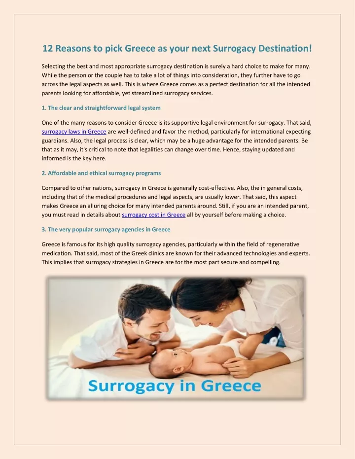 12 reasons to pick greece as your next surrogacy