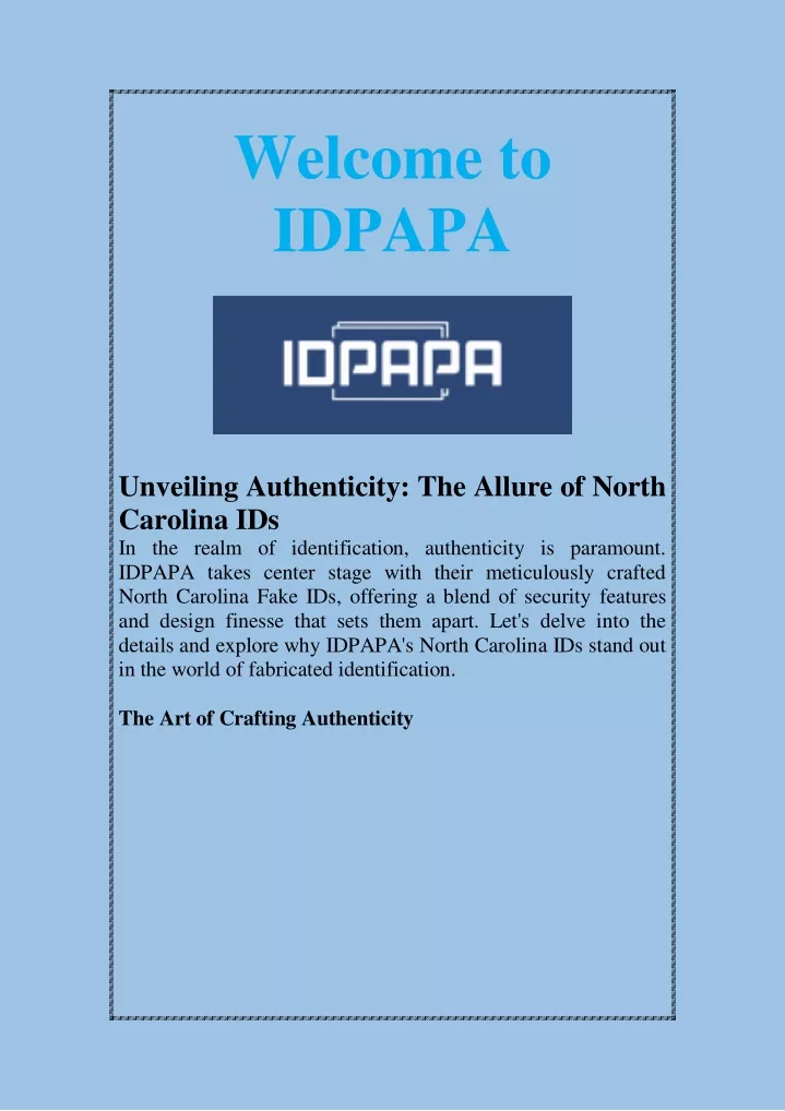 welcome to idpapa