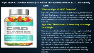 Vigor Vita CBD Gummies