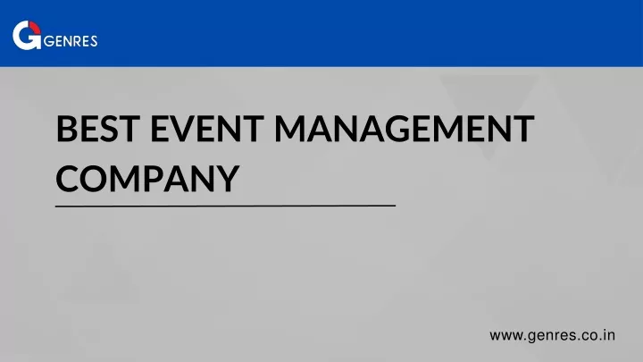best event management company