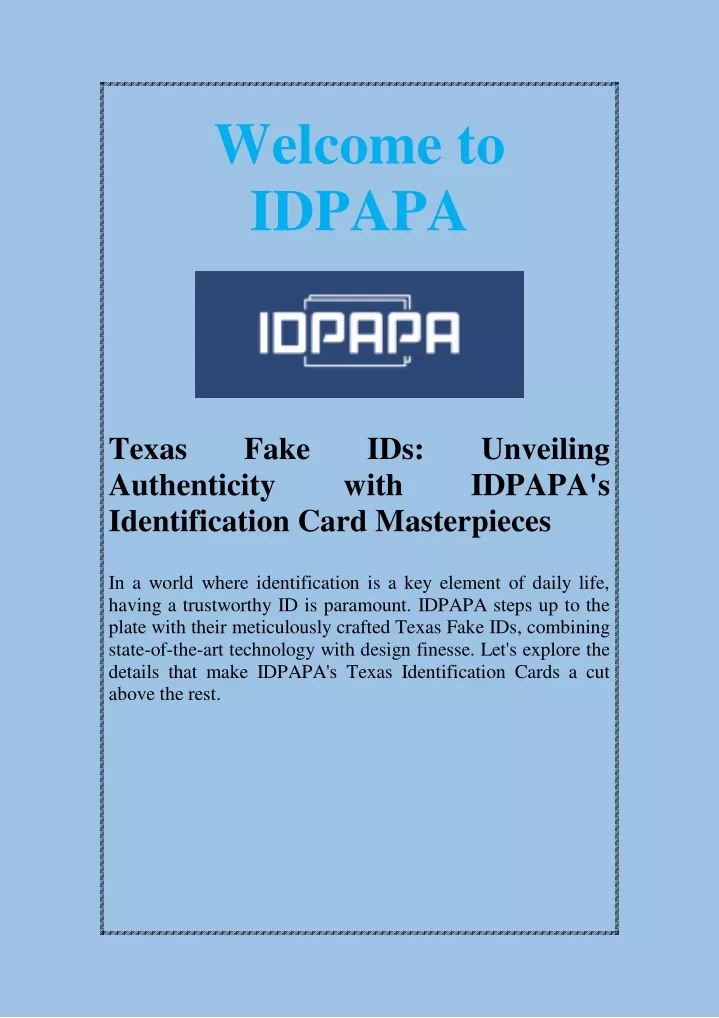 welcome to idpapa