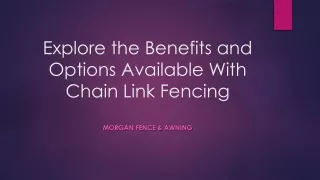 Explore the Benefits and Options Available With Chain Link Fencing