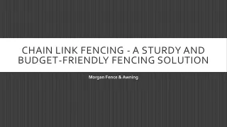 Chain Link Fencing - A Sturdy and Budget-Friendly Fencing Solution