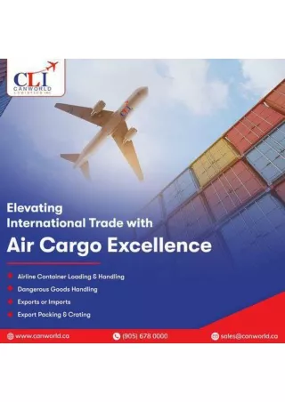 Top-notch Air Freight Services with Canworld Logistics