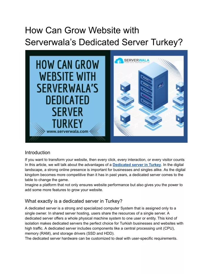 how can grow website with serverwala s dedicated