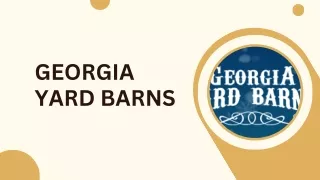 Georgia Yard Barns